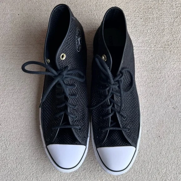 🍒💣 Converse black woven style high tops - Picture 3 of 13
